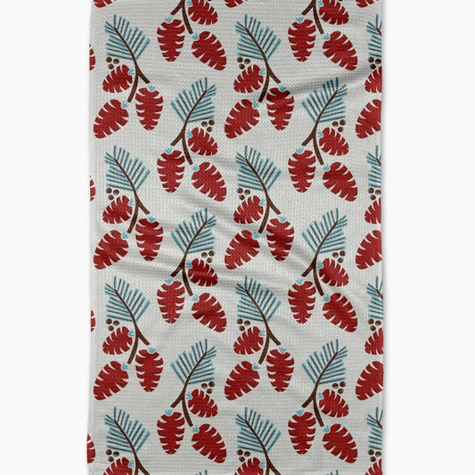 Geometry Tea Towel- Winter Forage