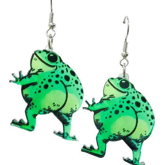 Acrylic Frog Butt Earrings