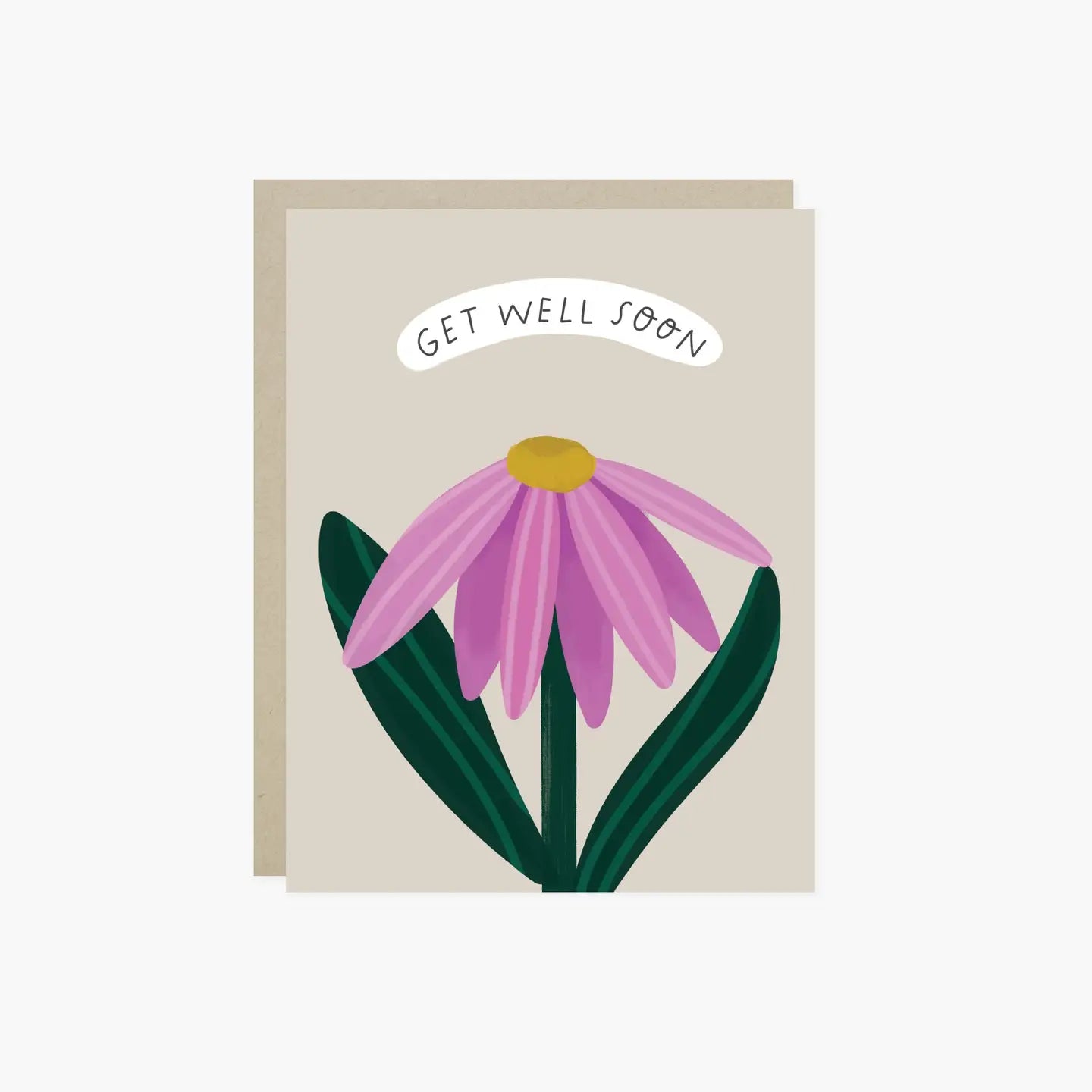 Single Flower Get Well Greeting Card