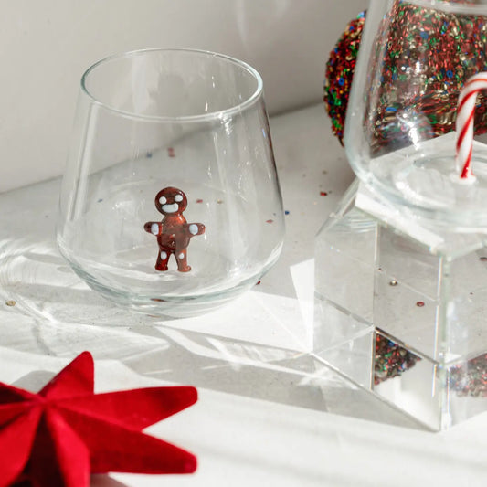 Minizoo Blown Glass Figurine Wine Glass