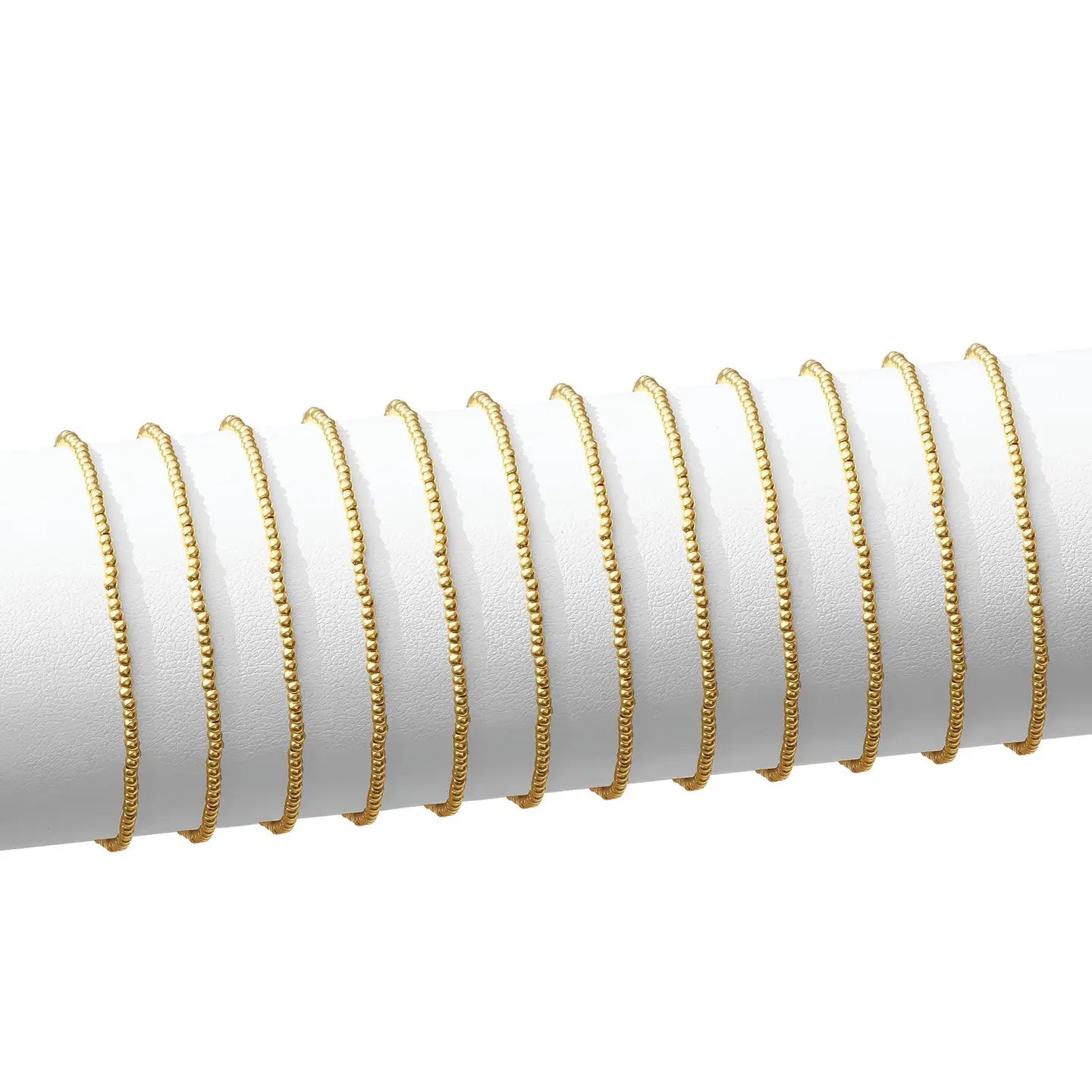 2mm Gold Bead Bracelet