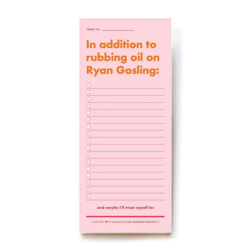 Ryan Gosling To Do Notepad