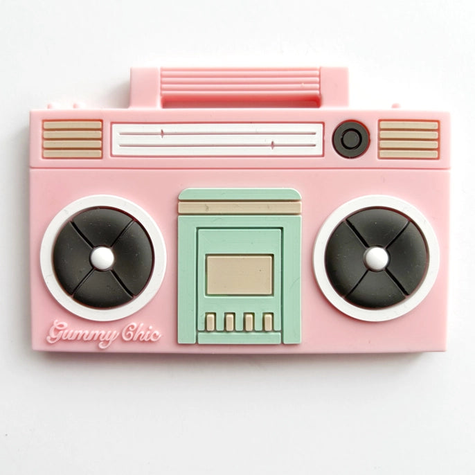 Baby Gift Boombox Silicone Teether - Light Pink