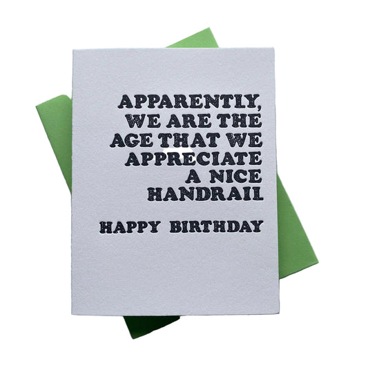 Appreciate a Nice Handrail Birthday Card