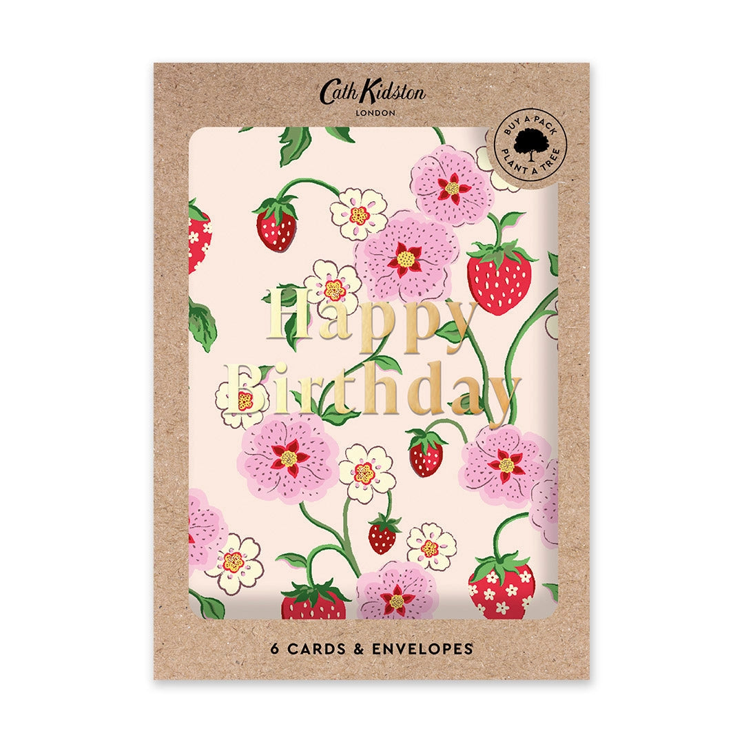 Wild Strawberry Birthday Card Set