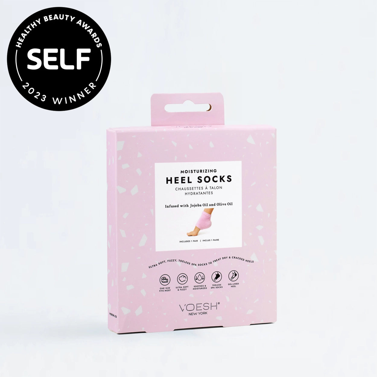 Moisturizing Heel Socks- Pink