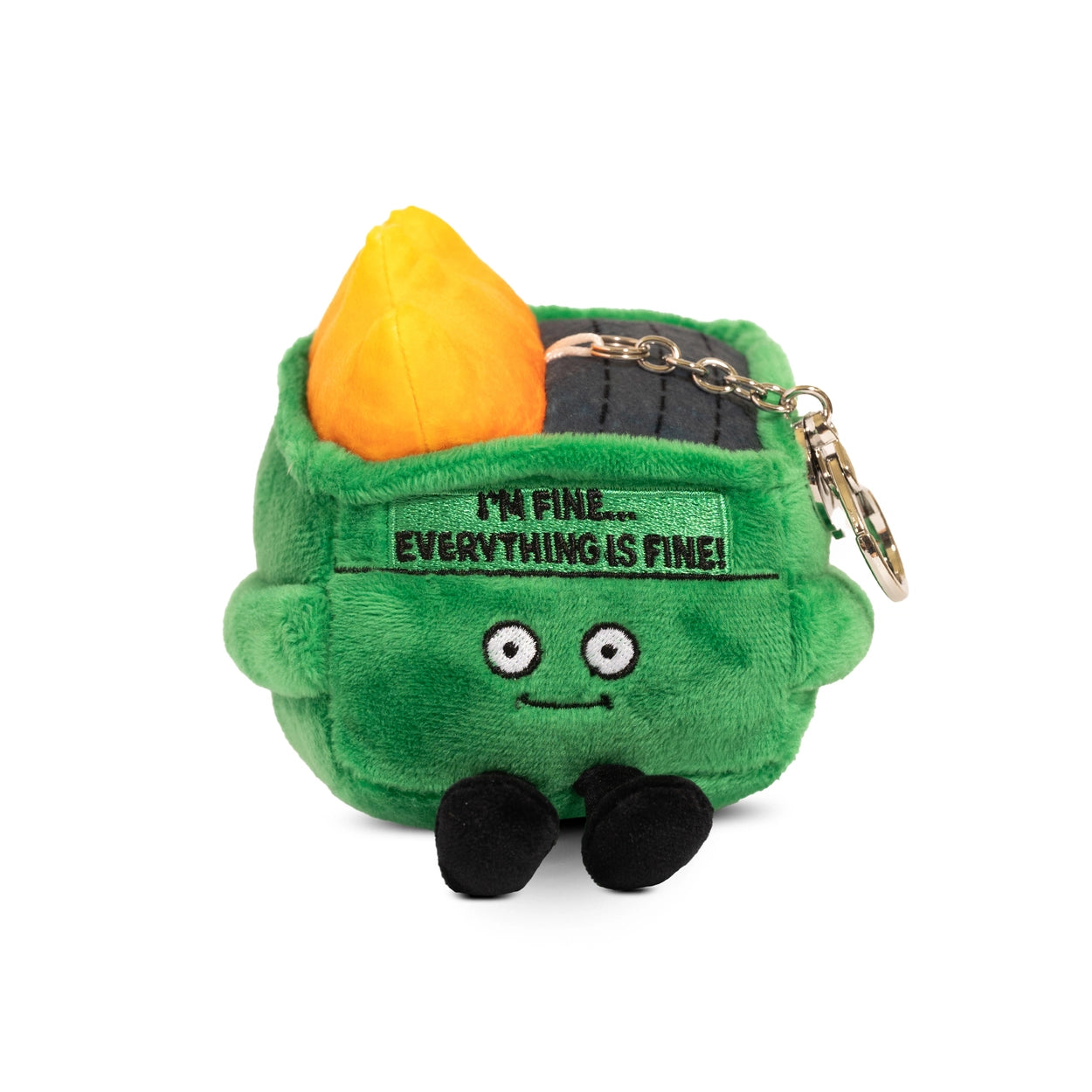 I'm Fine Everything's Fine Dumpster Fire Keychain