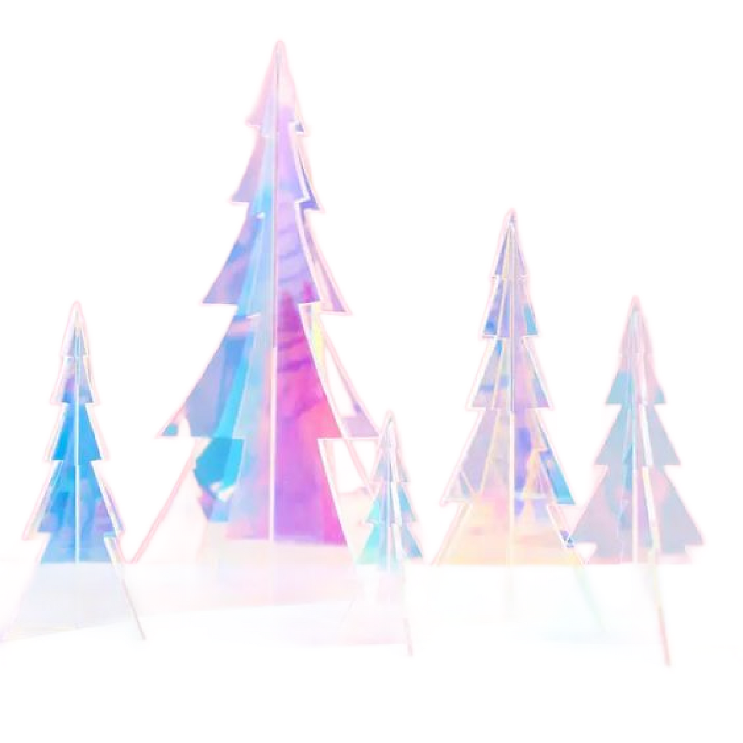 Iridescent Acrylic Christmas Trees