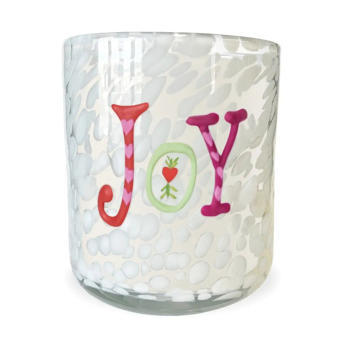 Joy Icon Glass Candle