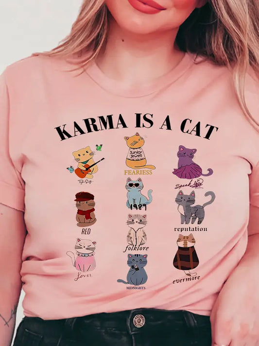 Karma is a Cat Graphic Tee