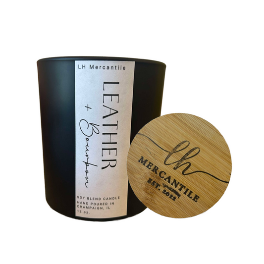 LH Mercantile Candle-Leather and Bourbon