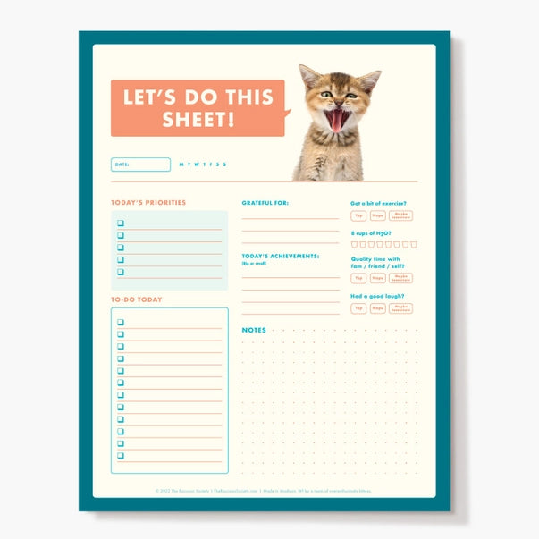 Kitten To-Do Notepad - Do This Sheet