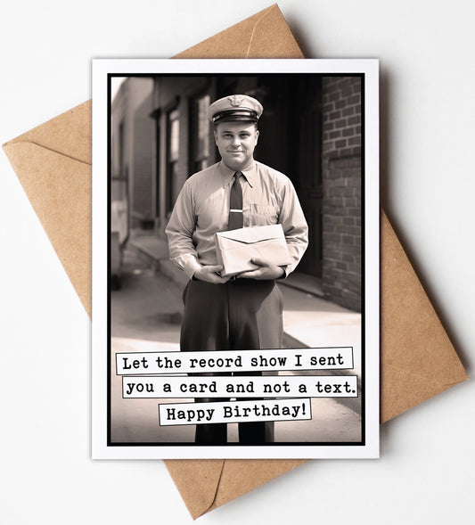 Let the Record Show I Sent a Card