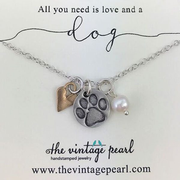 Love and a Dog Necklace