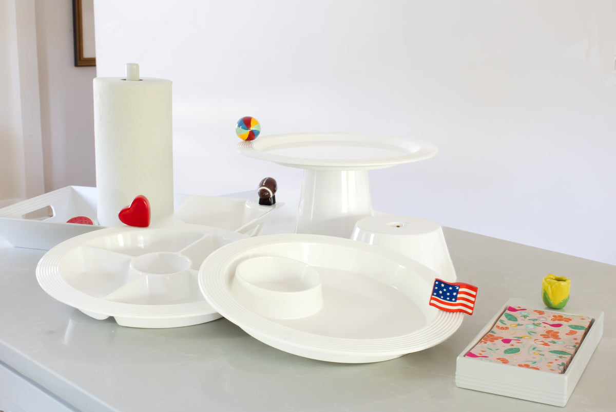 Nora Fleming Pinstripes Melamine Low Riser