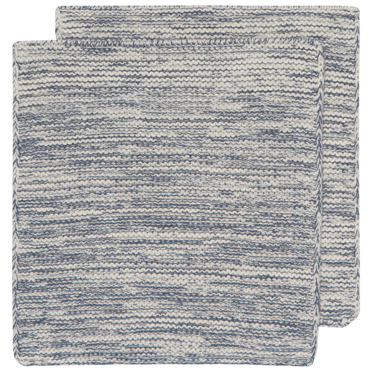 Danica Heirloom Knit Dishcloth Set- Midnight Blue