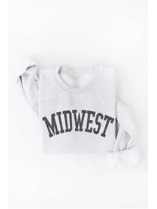 Midwest Graphic Sweatshirt-White Heather