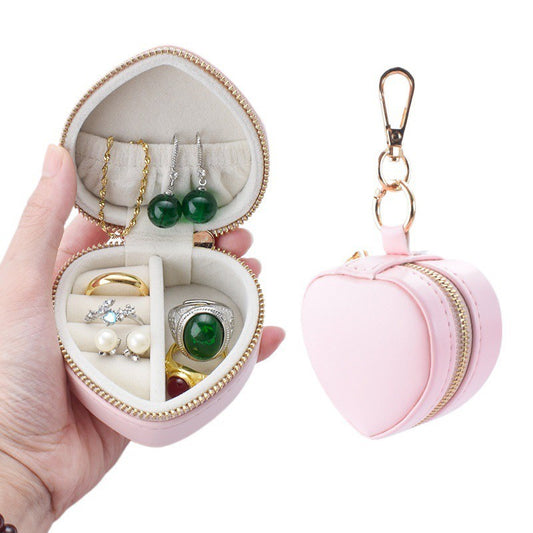 Mini Heart Keychain Jewelry Box