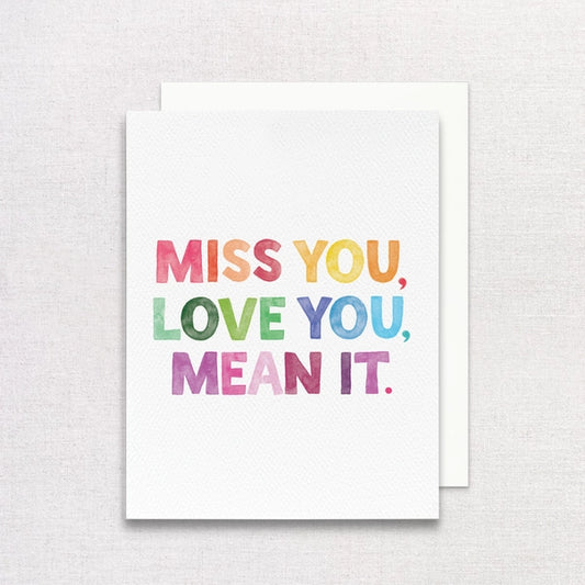 Miss You, Love You Greeting Card