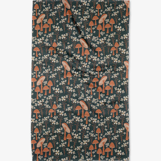 Geometry Tea Towel- Mushroom Grove