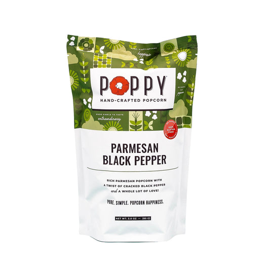Poppy Parmesean Black Pepper Popcorn