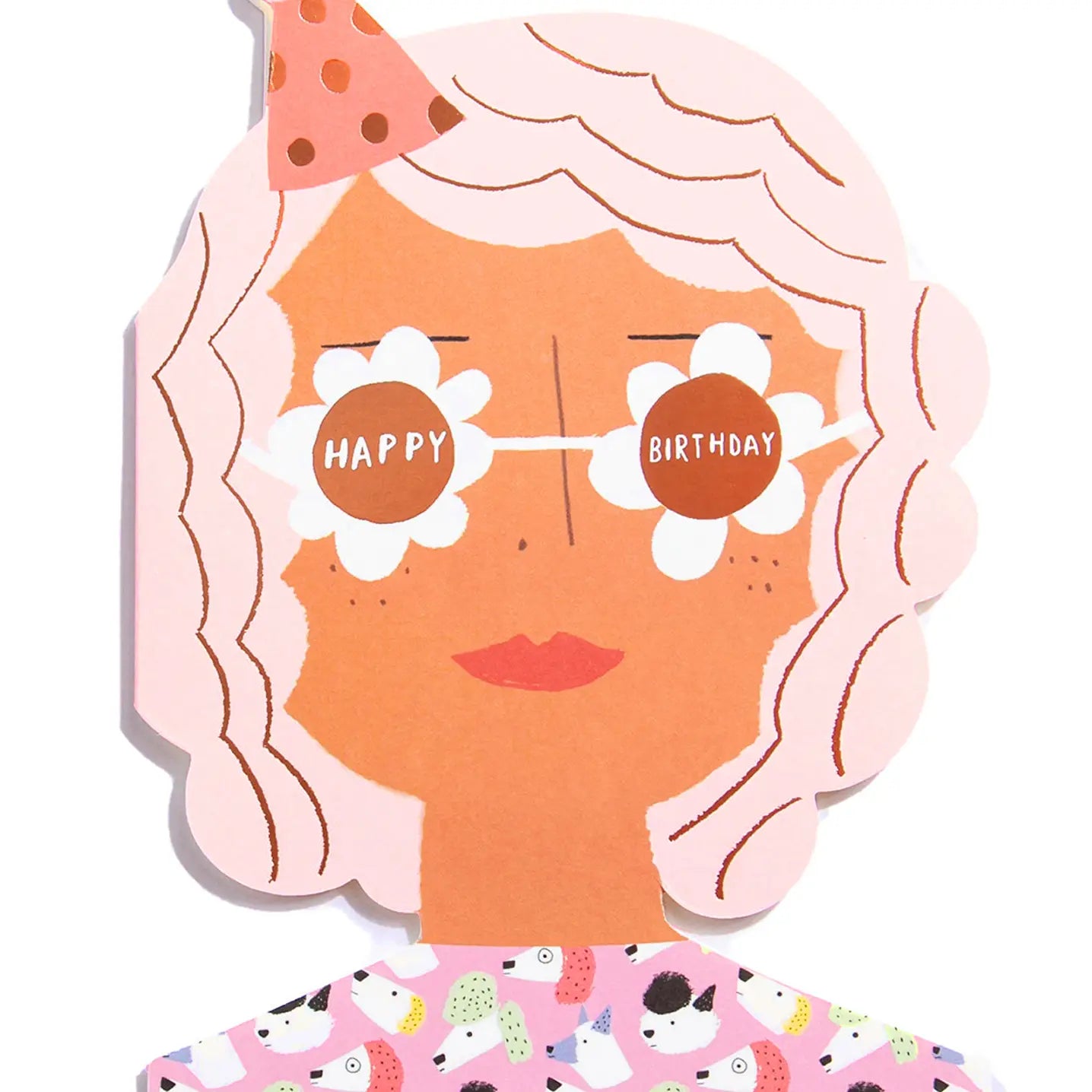 Flower Sunnies Shaped Card