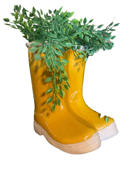 Yellow Rainboots Vase, tall