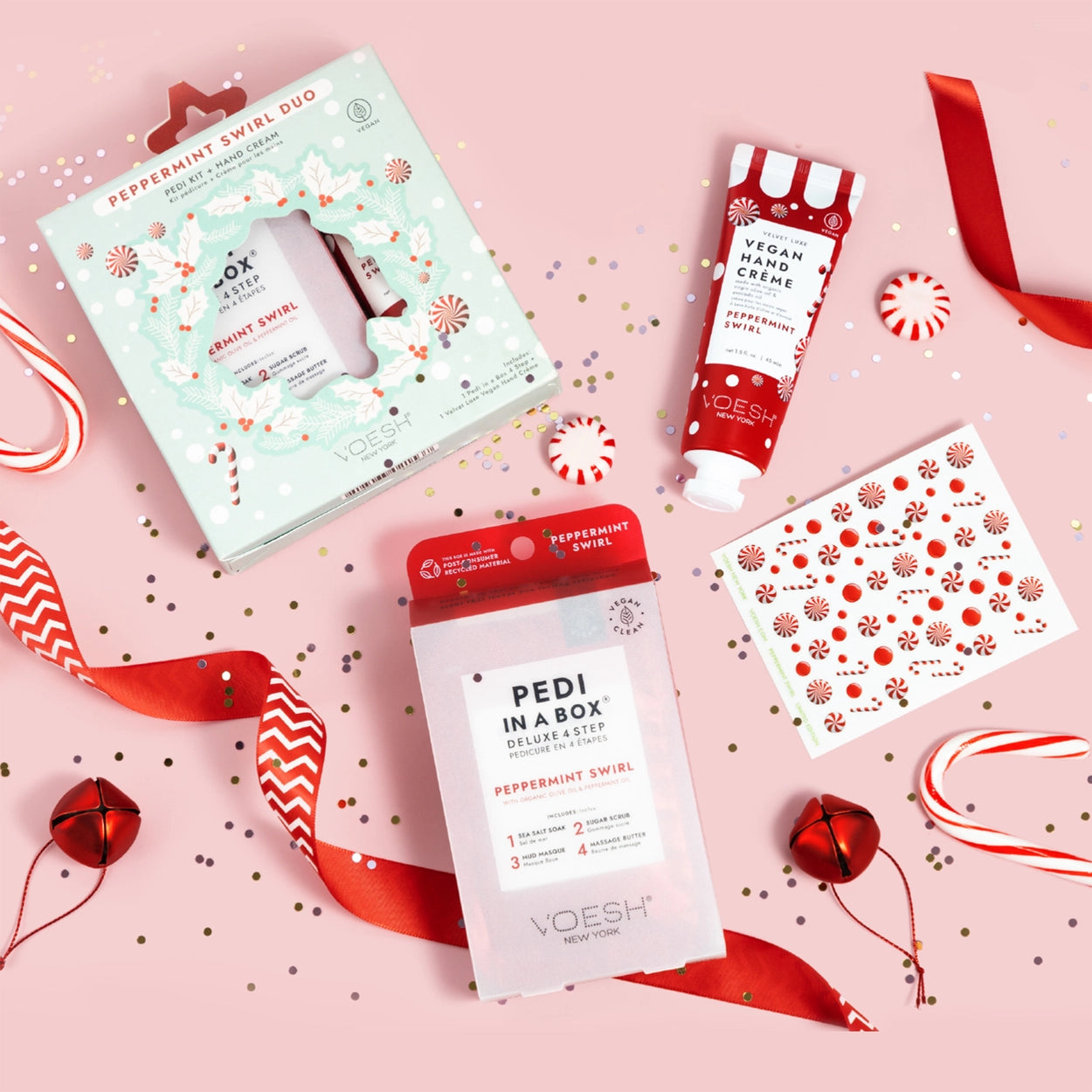 Pedi In a Box- Peppermint Swirl Duo