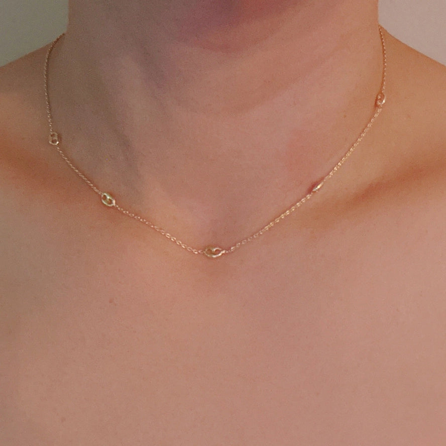 Petite Horsebit Station Necklace