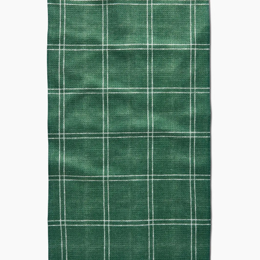 Geometry Tea Towel- Pine Forest Plaid