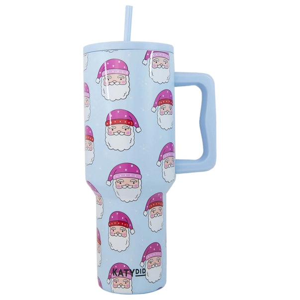 40 oz Santa Tumbler-Blue