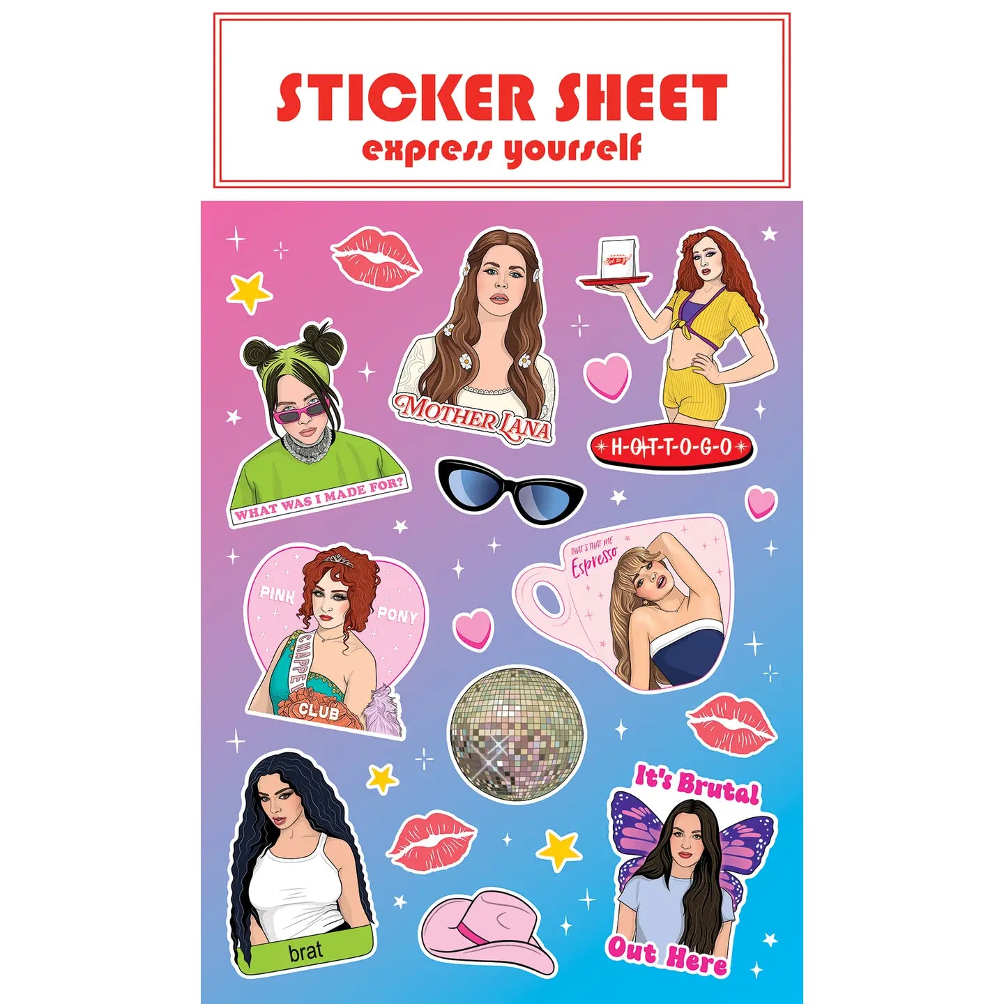 Pop Divas Sticker Sheet