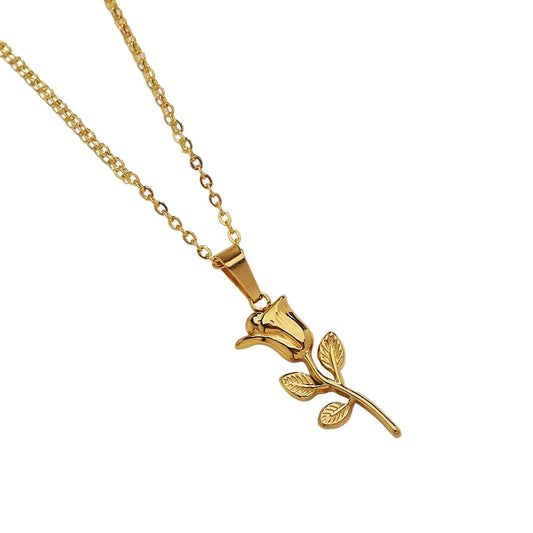 18k Rose Necklace