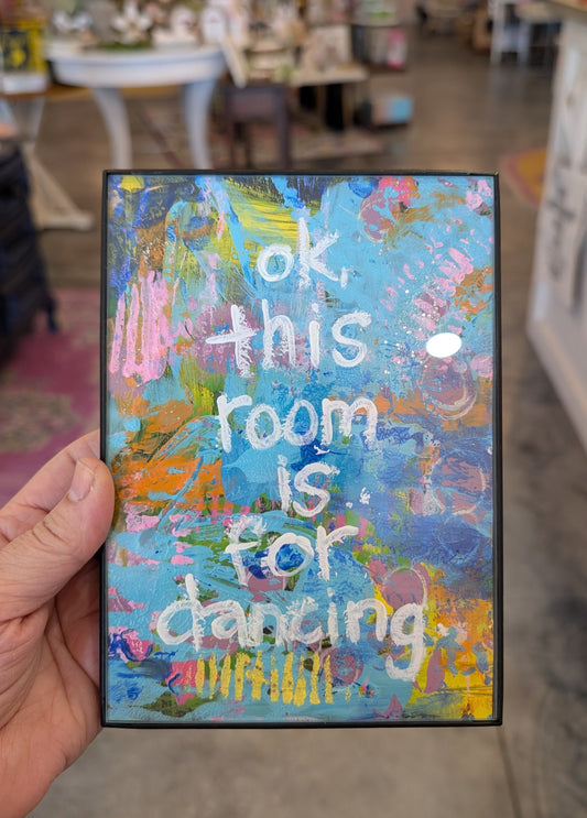 This Room is for Dancing-Black Framed Original Art by E.McD