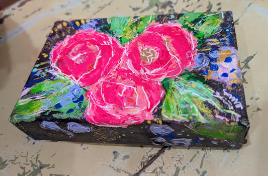 Roses and Bluettes-Art by E.McD