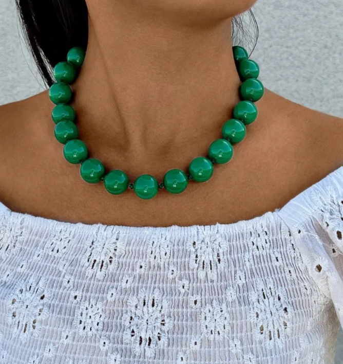 Retro Chunky Bead Necklace
