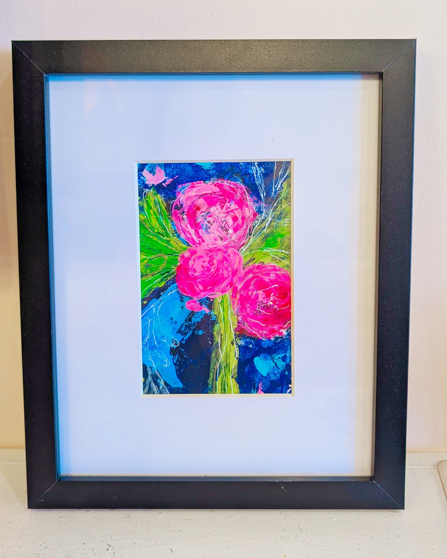Art by E.McD-Ranunculus Trio Framed Original Art