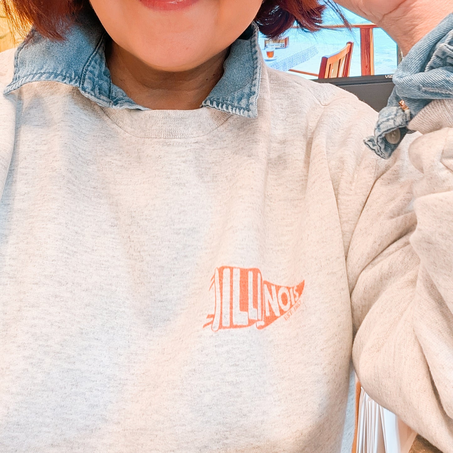 Illinois Pennant Flag Sweatshirt
