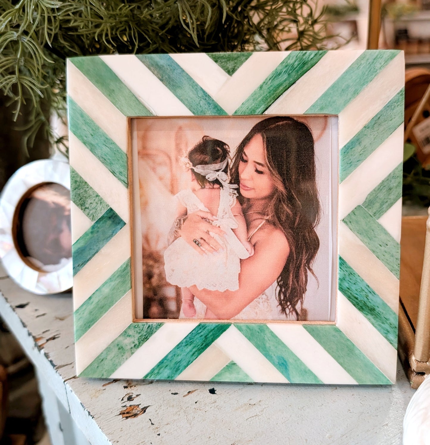 Green Chevron 4x4 Photo Frame