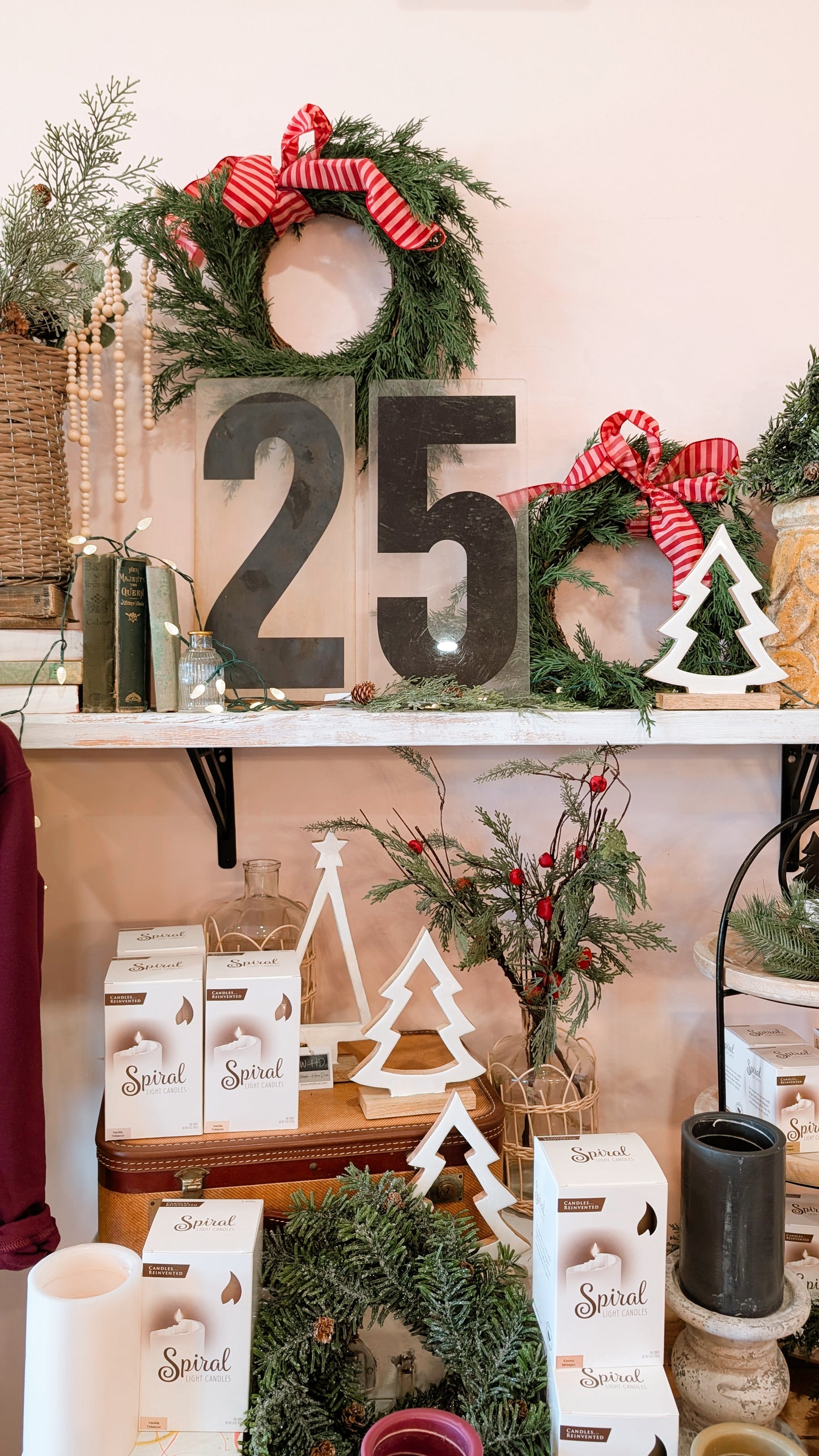 Vintage 25 Number Sign Pair