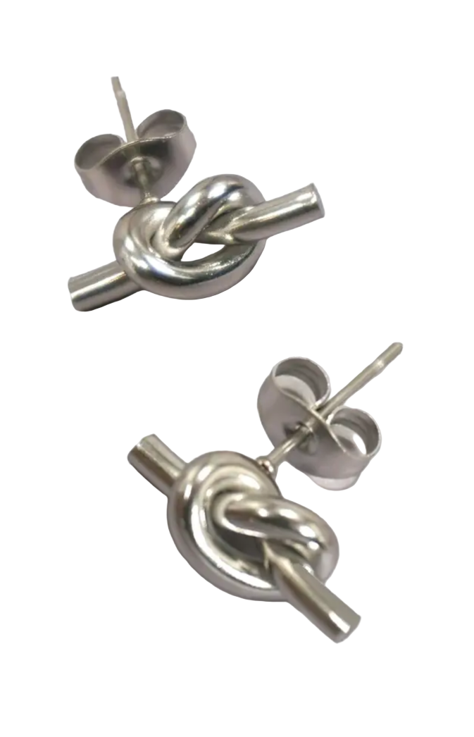 Silver Knot Earrings