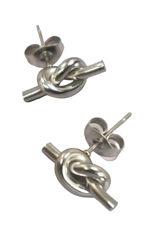 Silver Knot Earrings