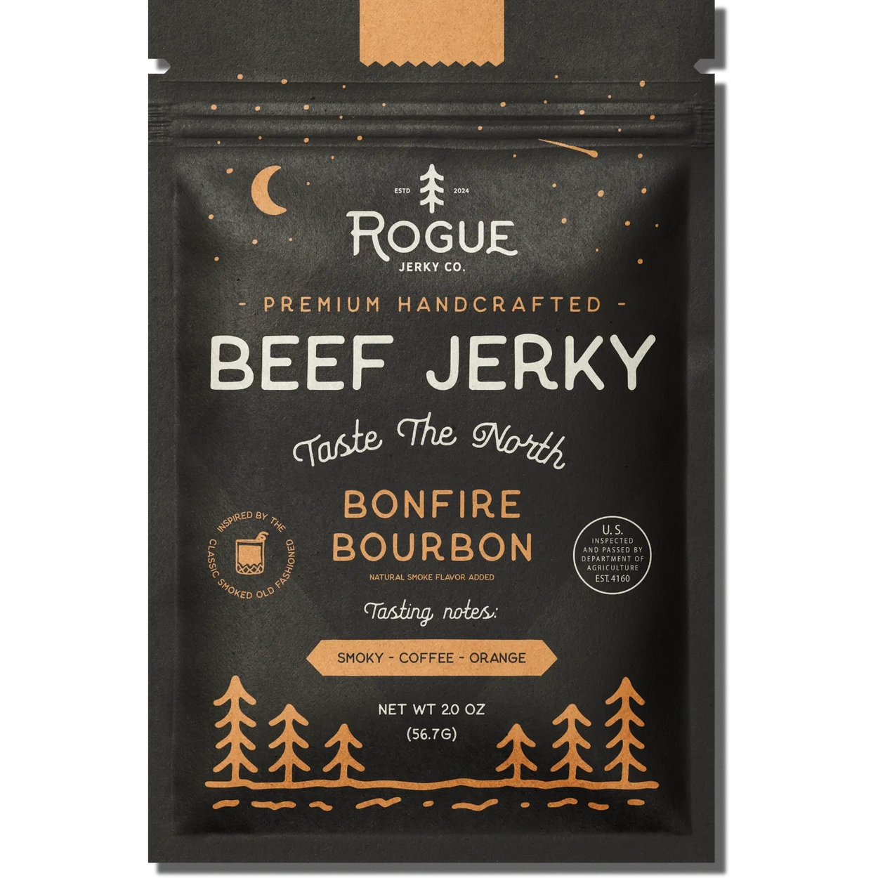 Rogue Jerky-Bonfire Bourbon Beef Jerky