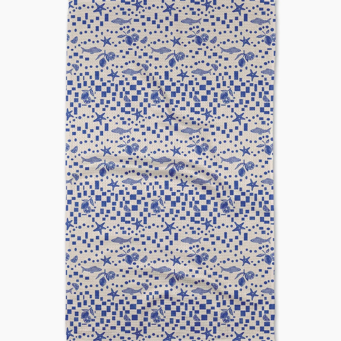 Geometry Tea Towel-Santorini Tile