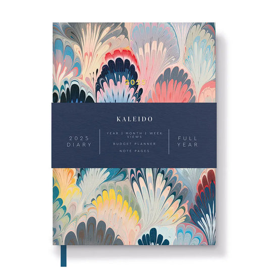 Scalloped Marble Full Year Weekly Planner-2025 Diary