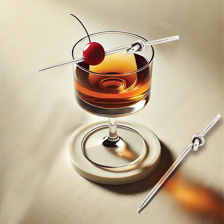 Silver Knot Cocktail Pick