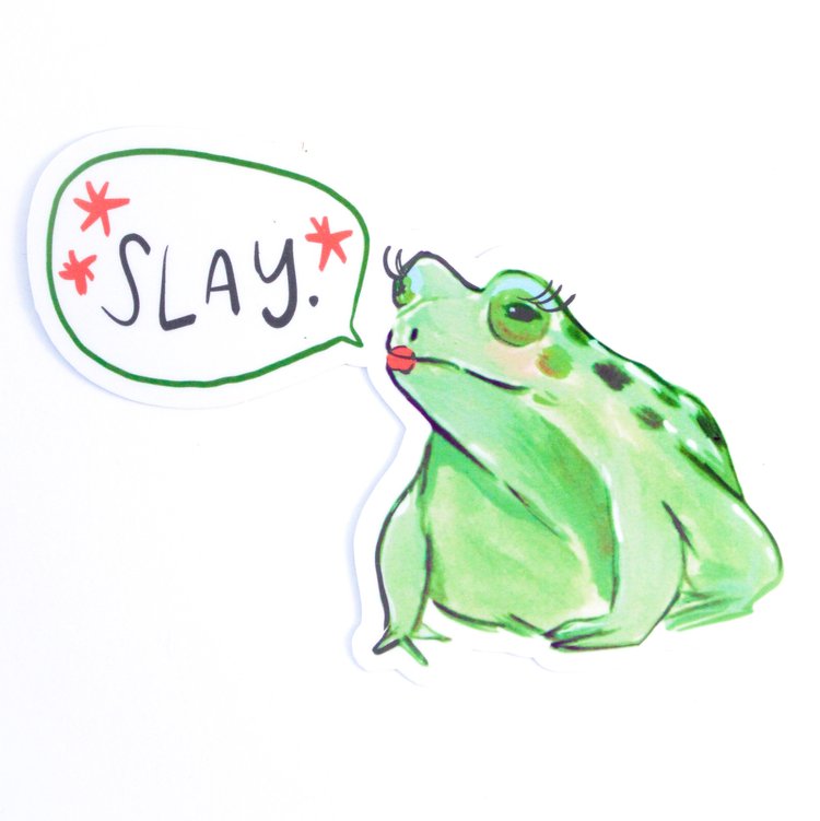 Slay Frog Sticker