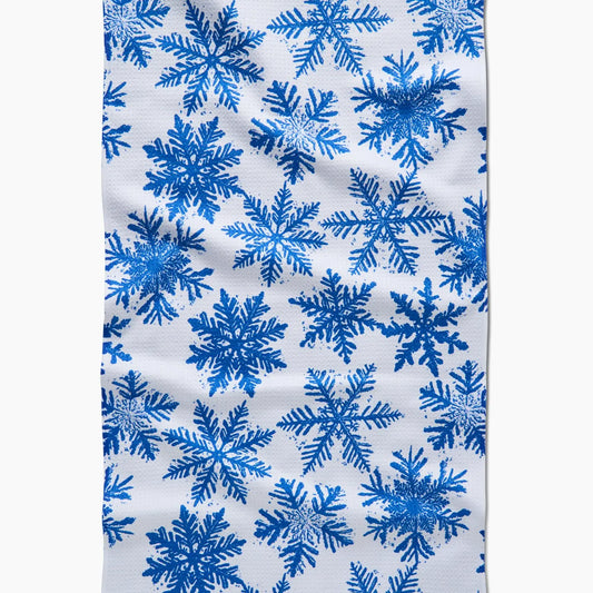 Geometry Tea Towel- Snowy Days Blue