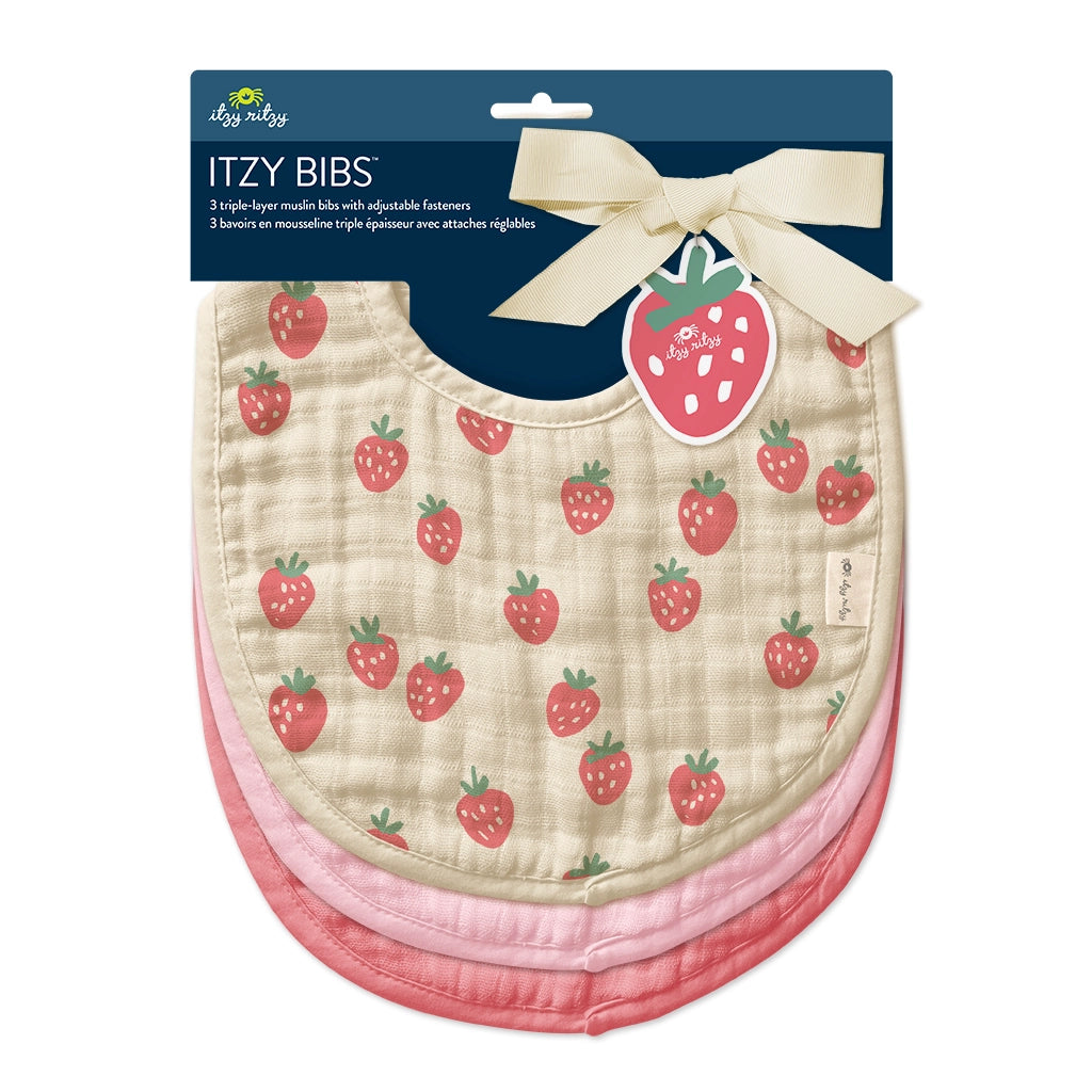 Itzy Bibs- Strawberries and Cream