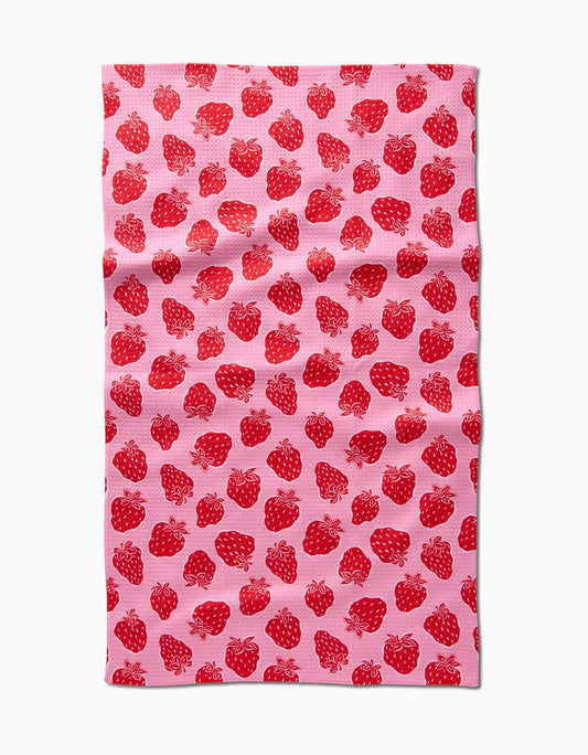 Geometry Tea Towel- Strawberry Fields